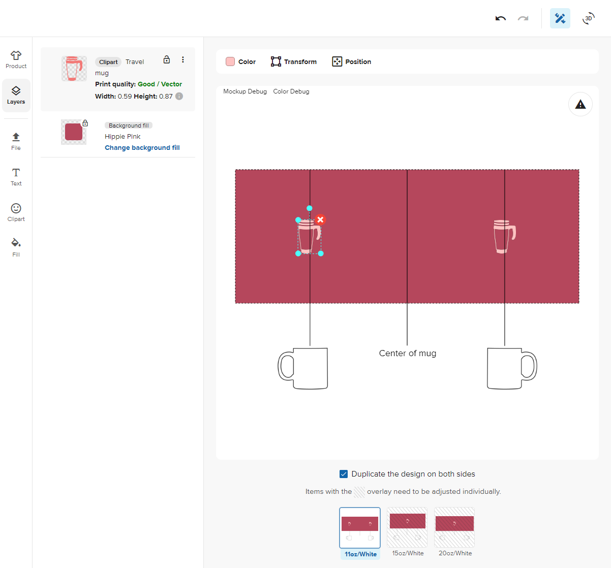 Light mode example