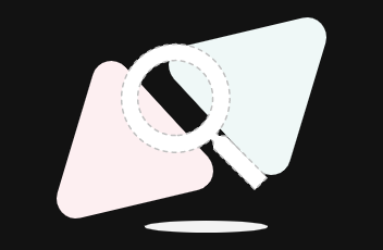 "No results found" illustration on dark background