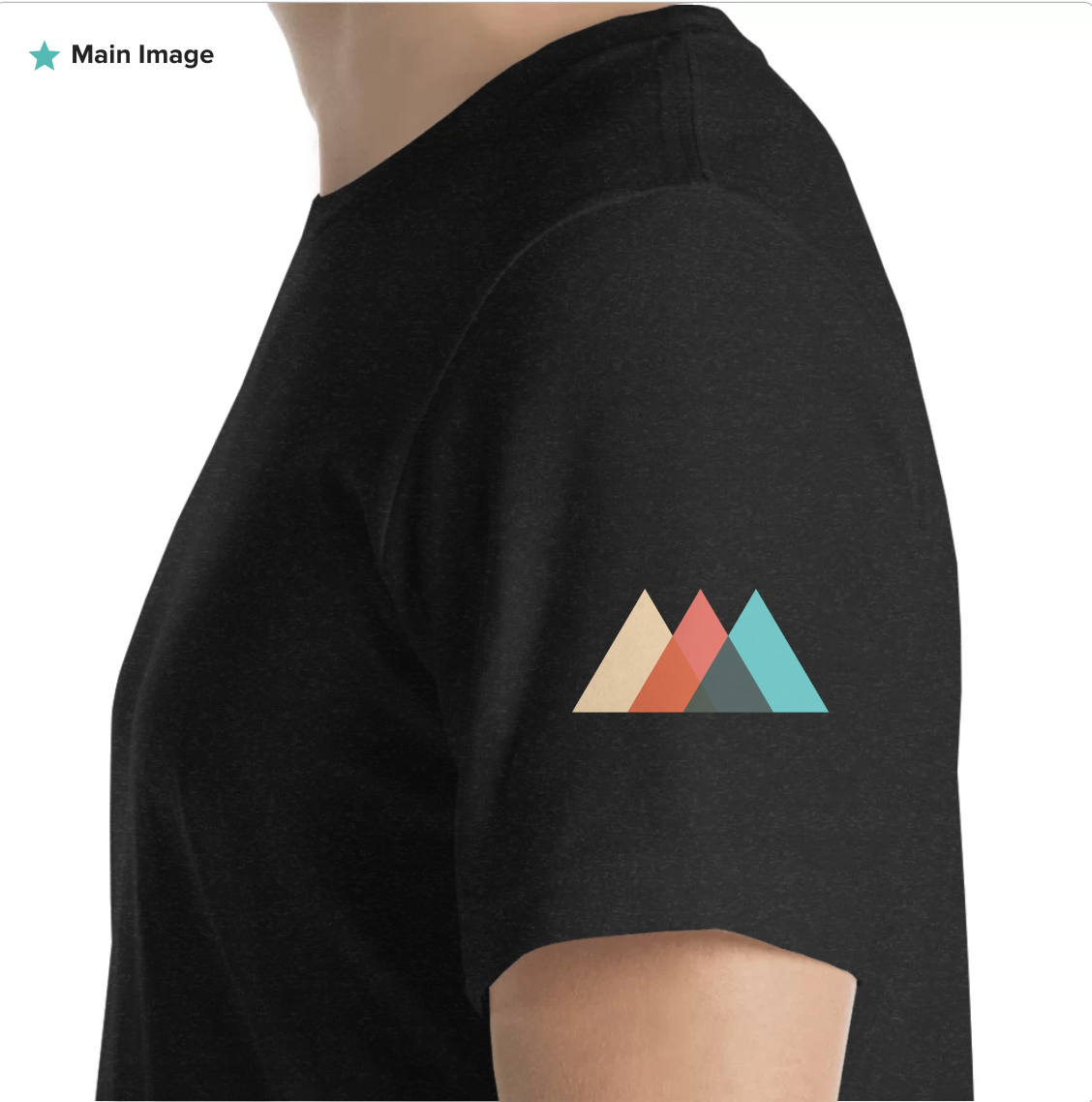 Men's left sleeve mockup